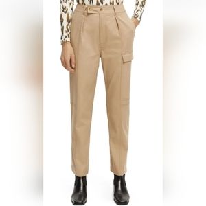 Women Scotch & Soda Pleated Tapered Utility Cargo Pants - M